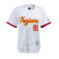 USC Trojans Women's Hype and Vice White Baseball Jersey